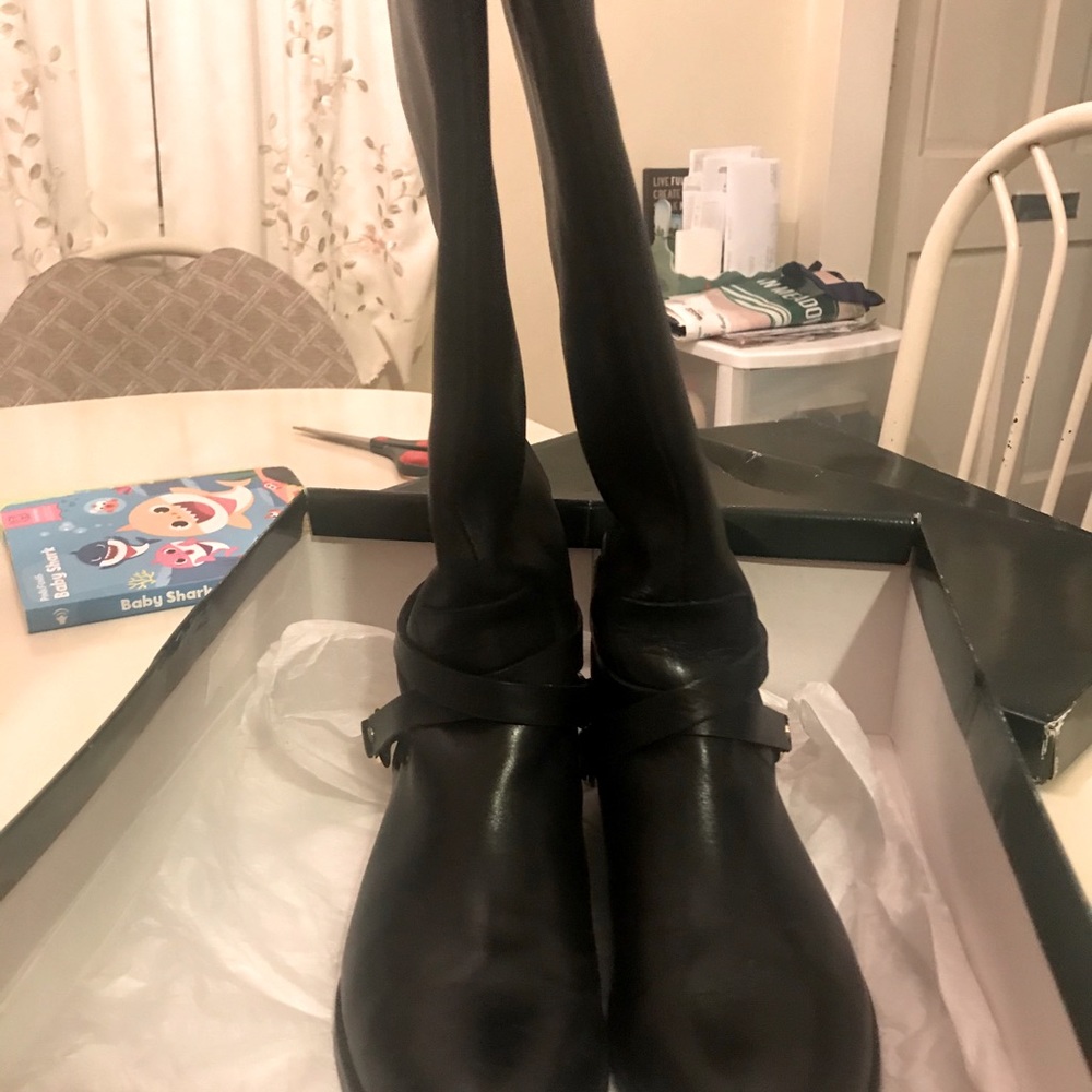 Ralph Lauren Leather  Riding Boots BLACK size  8
